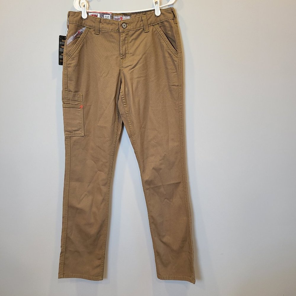 Women’s Casual Twill Cargo Jeans - Tan